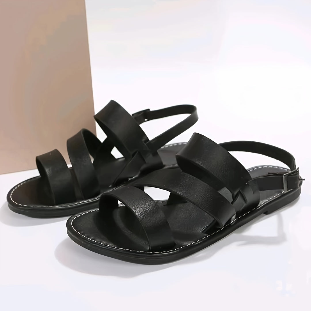 Sophie | Adjustable Crisscross Flat Sandals