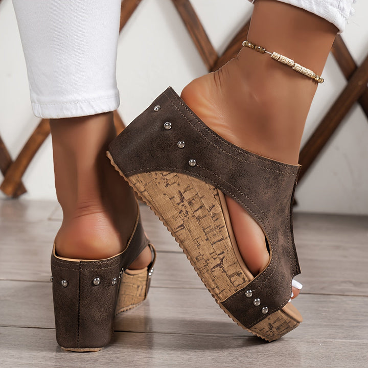 Vivienne | Retro Wedge Sandals