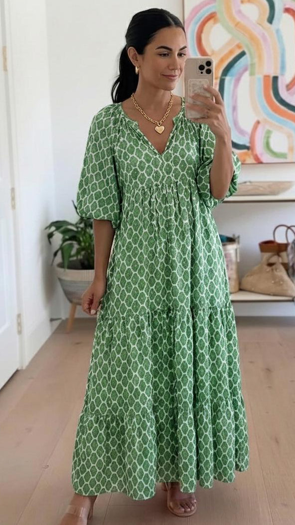 Elara | Printed Maxi Dress