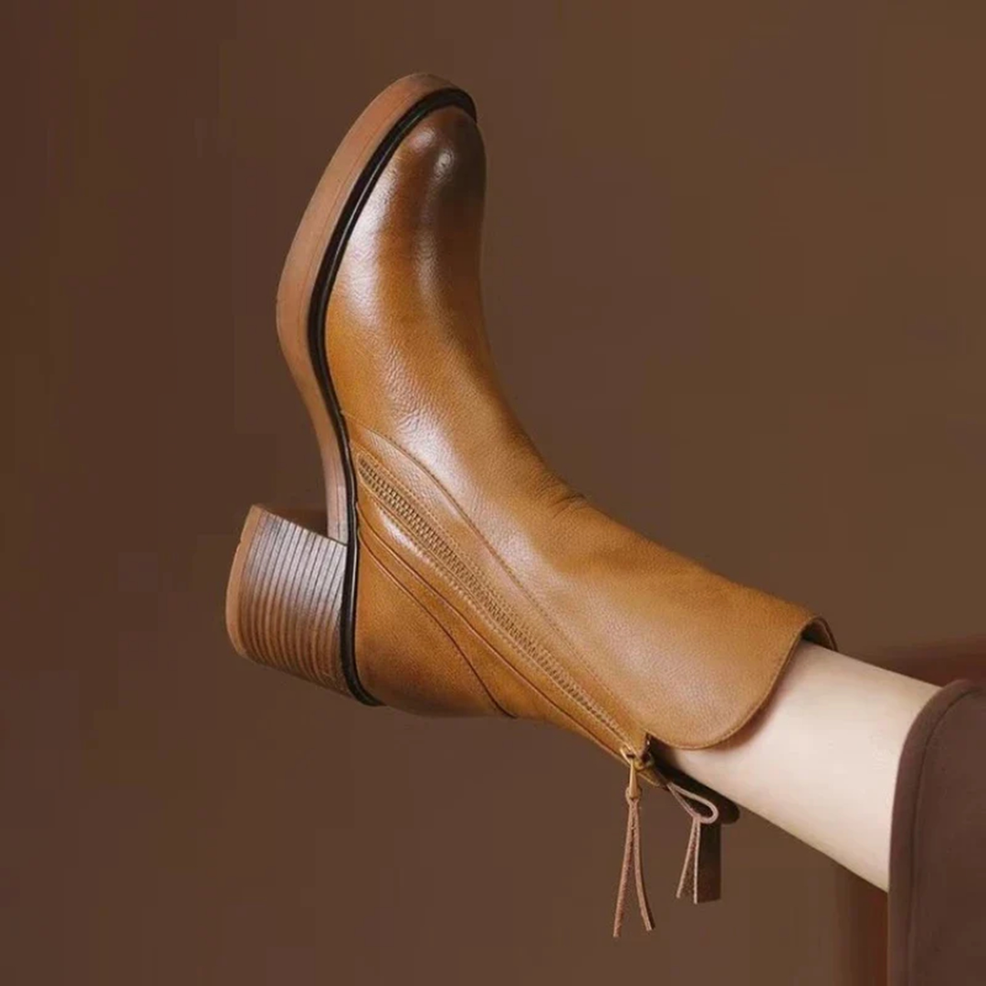 Odette Leather Ankle Boots