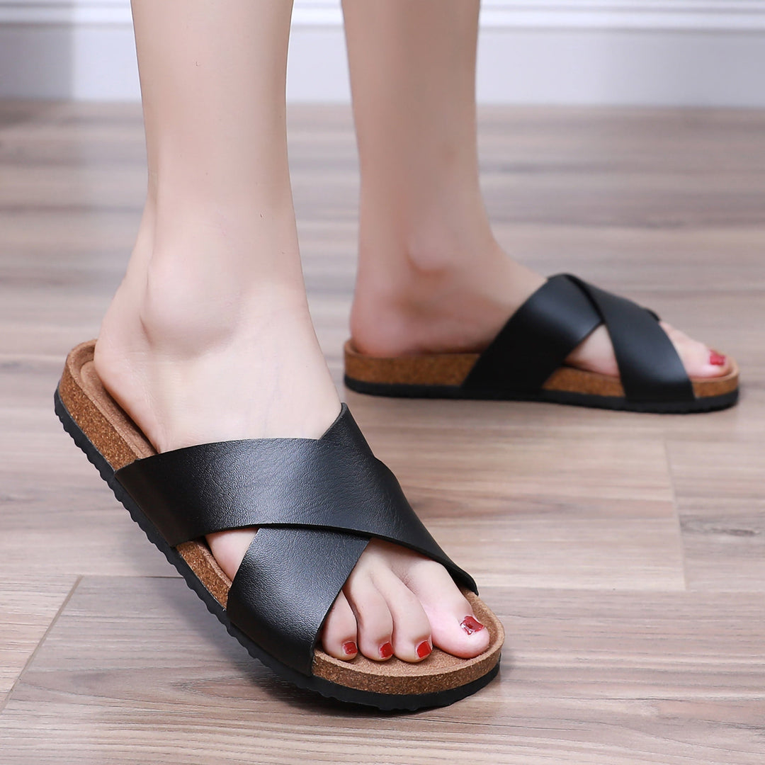 Clara | Comfortable Cork Slip-On Slippers
