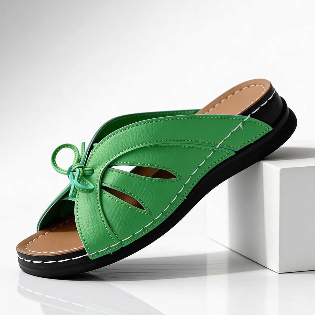 Odette Cushioned Bow Sandals