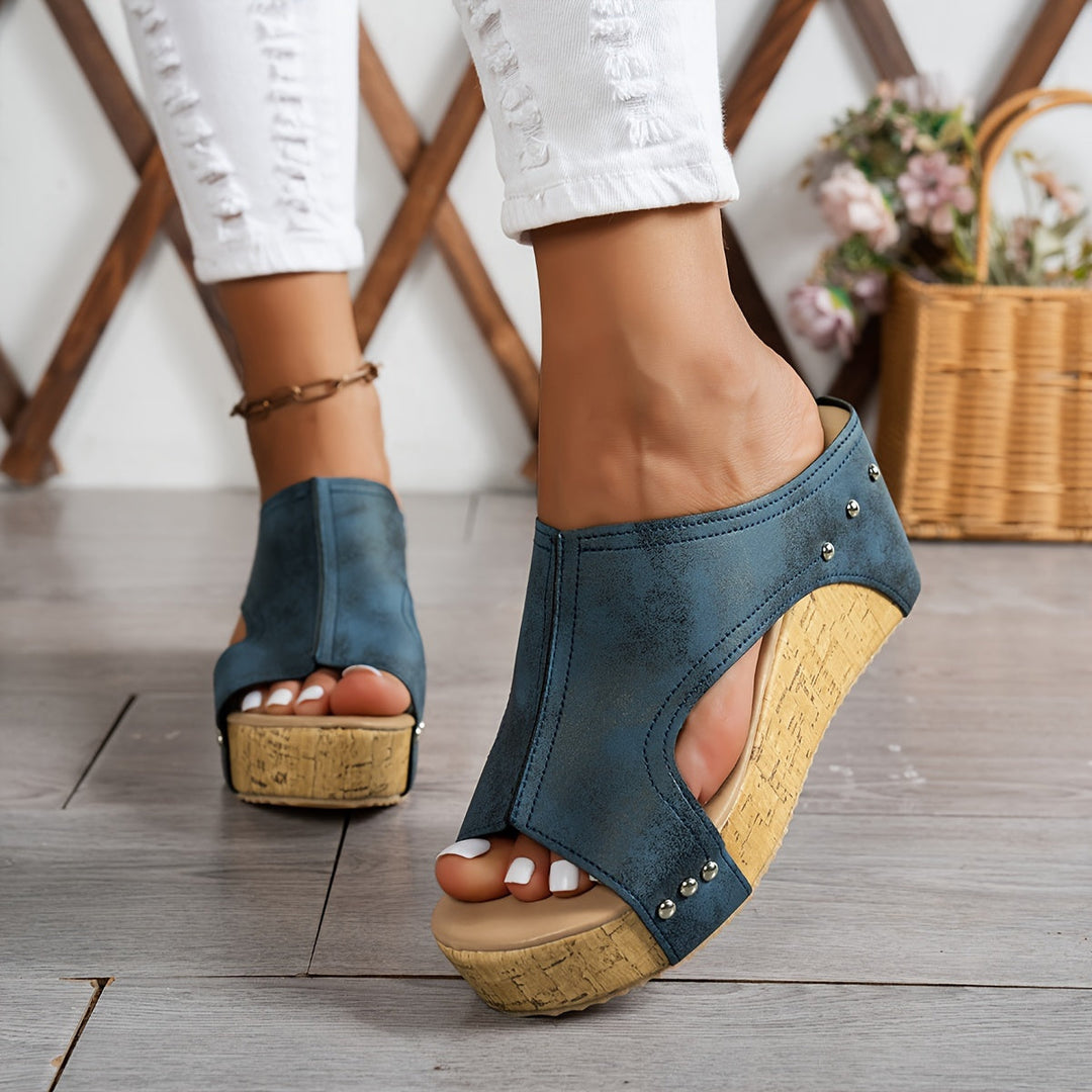 Vivienne | Retro Wedge Sandals