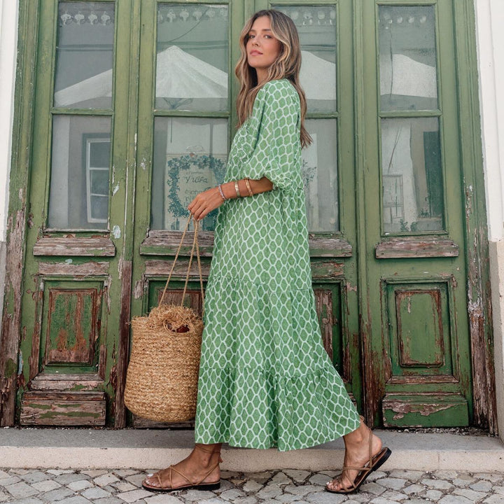 Elara | Printed Maxi Dress
